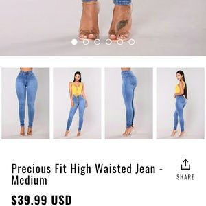 Fashion Nova High Waisted Jeans Sz 3